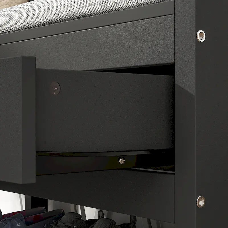 Vestiaire d’entrée Timechee de 34,3 de largeur avec banc et rangement pour chaussures