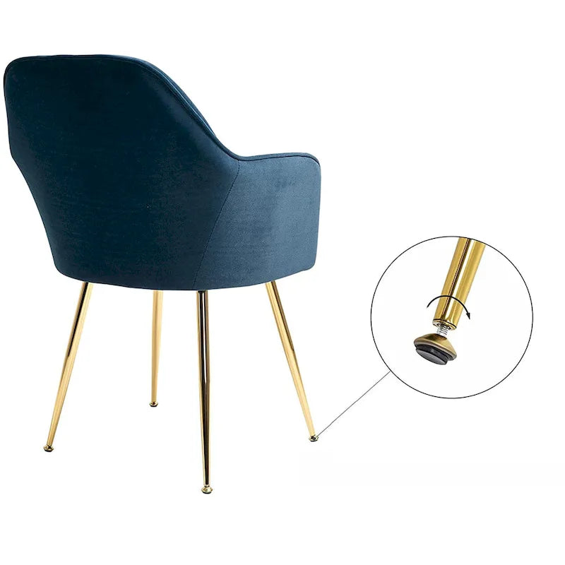 Ensemble de 4 chaises de salle à manger AVAWING rembourrées en velours, fauteuils d’appoint