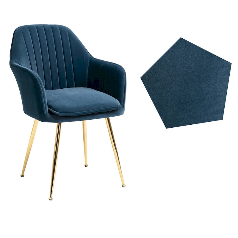 Ensemble de 4 chaises de salle à manger AVAWING rembourrées en velours, fauteuils d’appoint