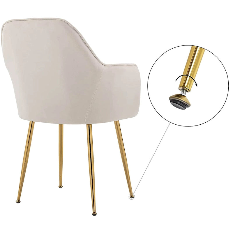 Ensemble de 4 chaises de salle à manger AVAWING rembourrées en velours, fauteuils d’appoint
