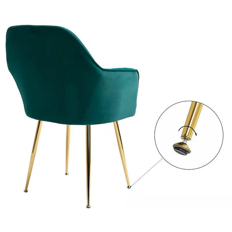 Ensemble de 4 chaises de salle à manger AVAWING rembourrées en velours, fauteuils d’appoint