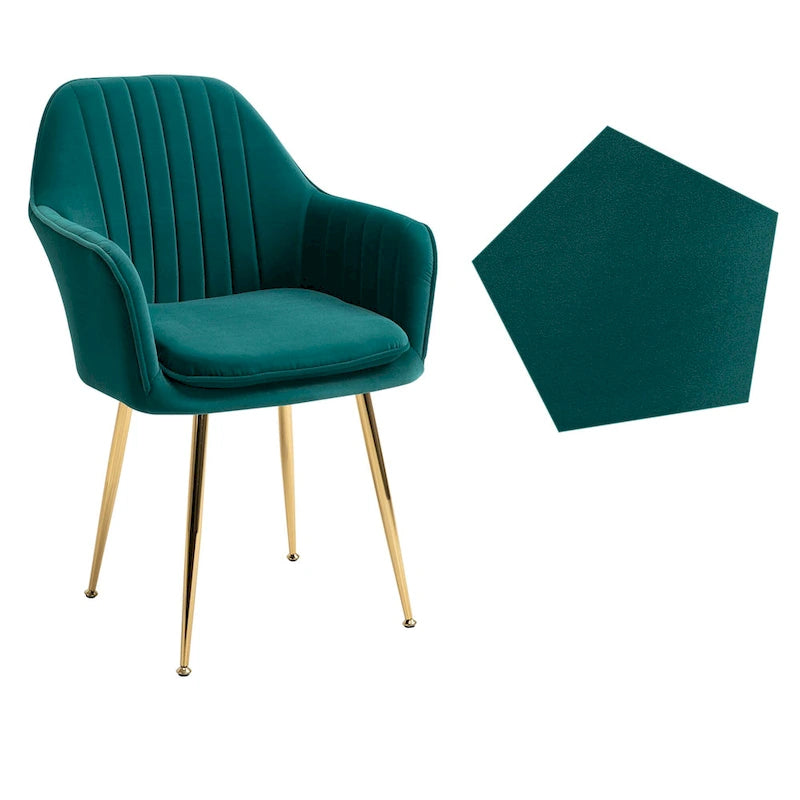 Ensemble de 4 chaises de salle à manger AVAWING rembourrées en velours, fauteuils d’appoint
