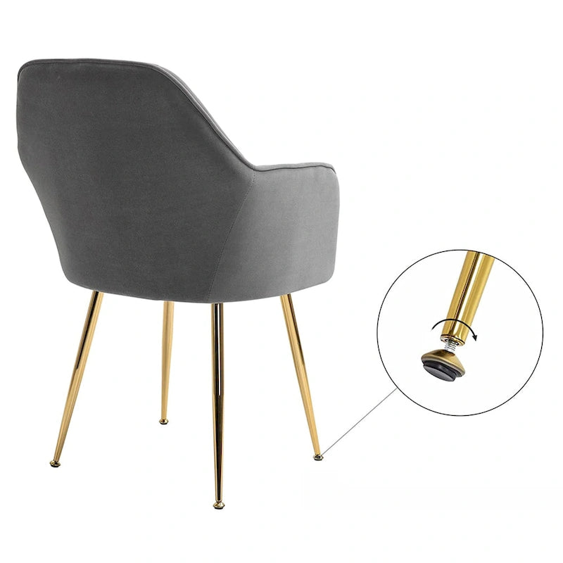 Ensemble de 4 chaises de salle à manger AVAWING rembourrées en velours, fauteuils d’appoint