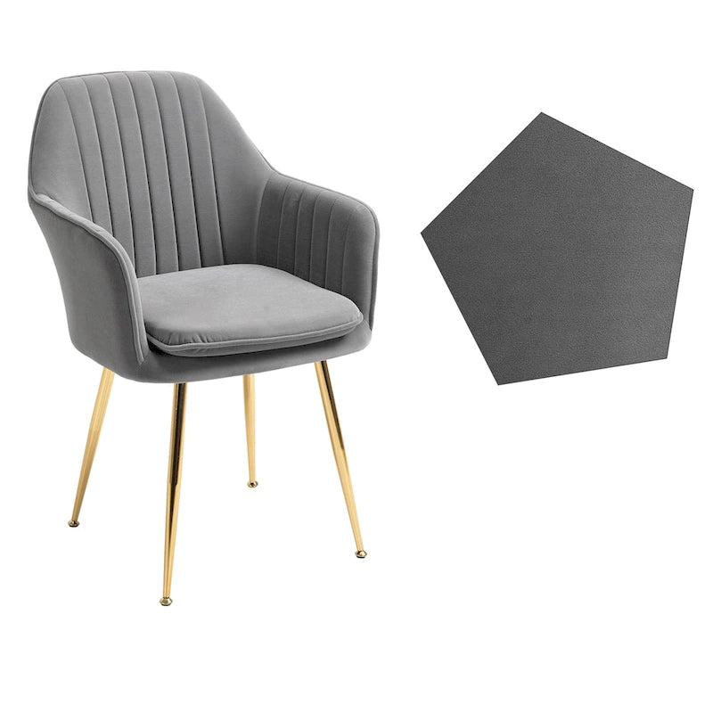 Ensemble de 4 chaises de salle à manger AVAWING rembourrées en velours, fauteuils d’appoint