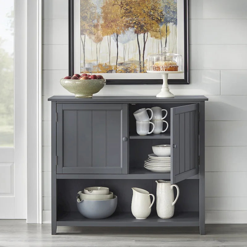 Bufet Simple Living Hanover w stylu farmhouse z 2 drzwiami