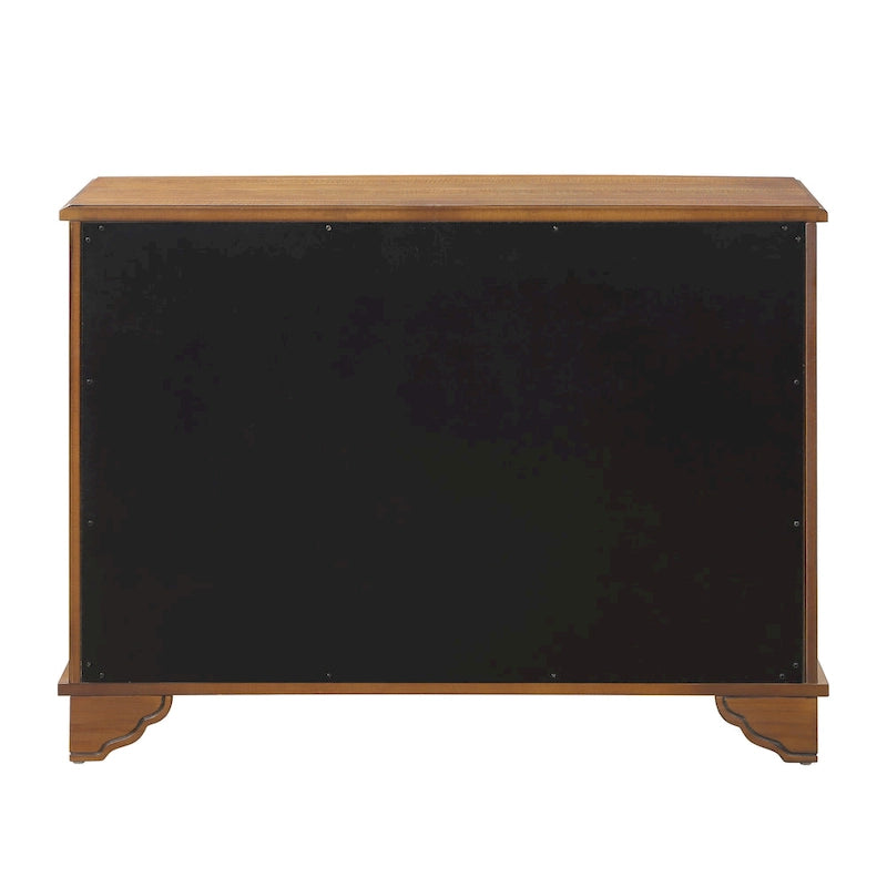Konzolasztal tárolópolccal