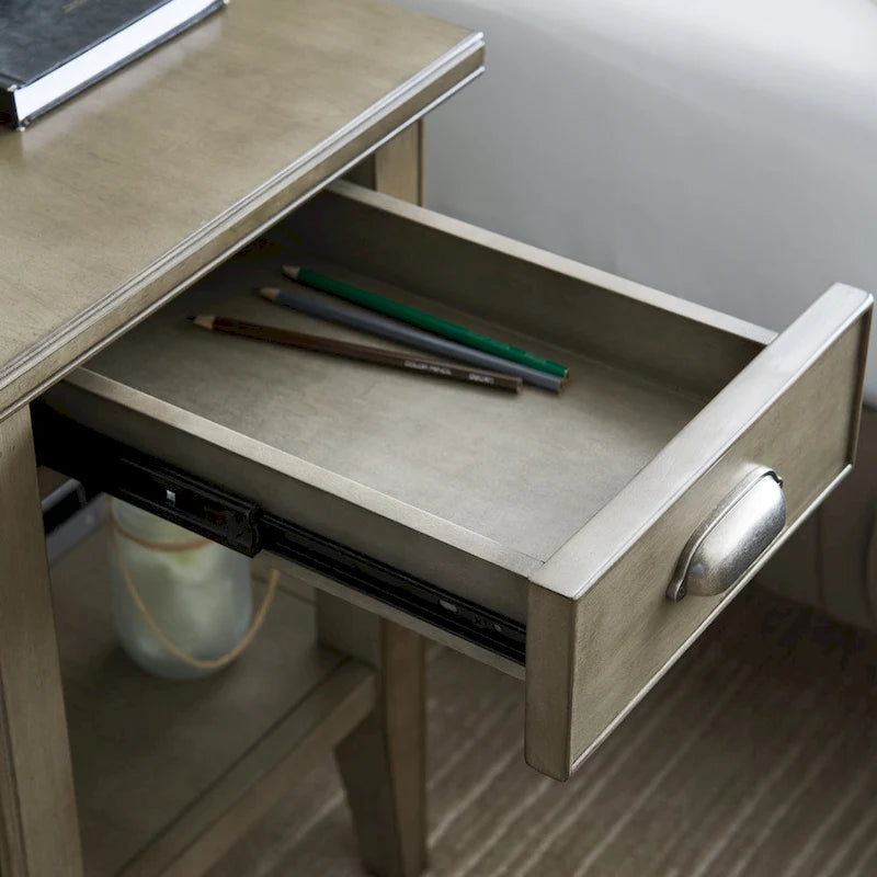 Table d’appoint avec lampe à bras pivotant Laurent à un tiroir de Leick Home