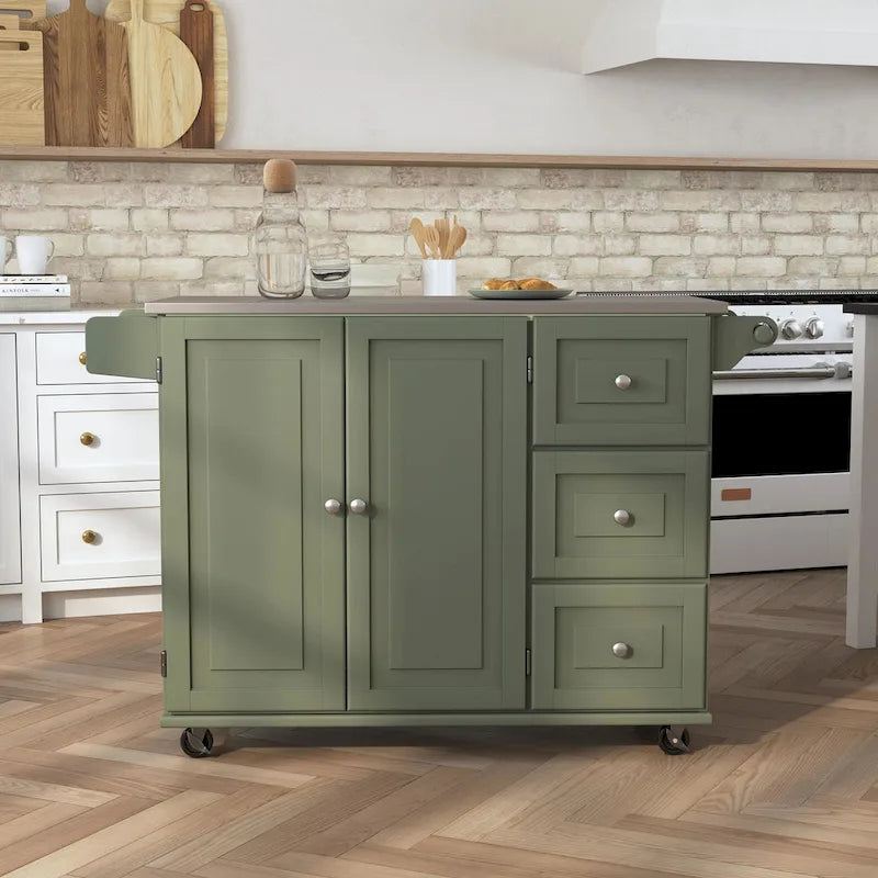 Dolly Madison Küchenwagen mit Edelstahlplatte von Homestyles