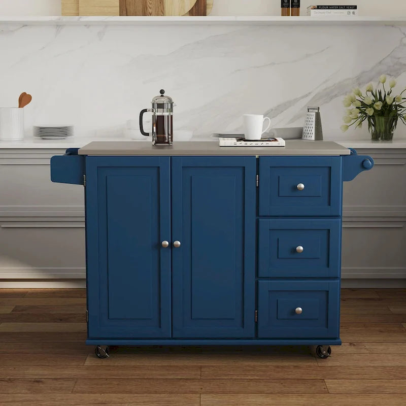 Dolly Madison Küchenwagen mit Edelstahlplatte von Homestyles