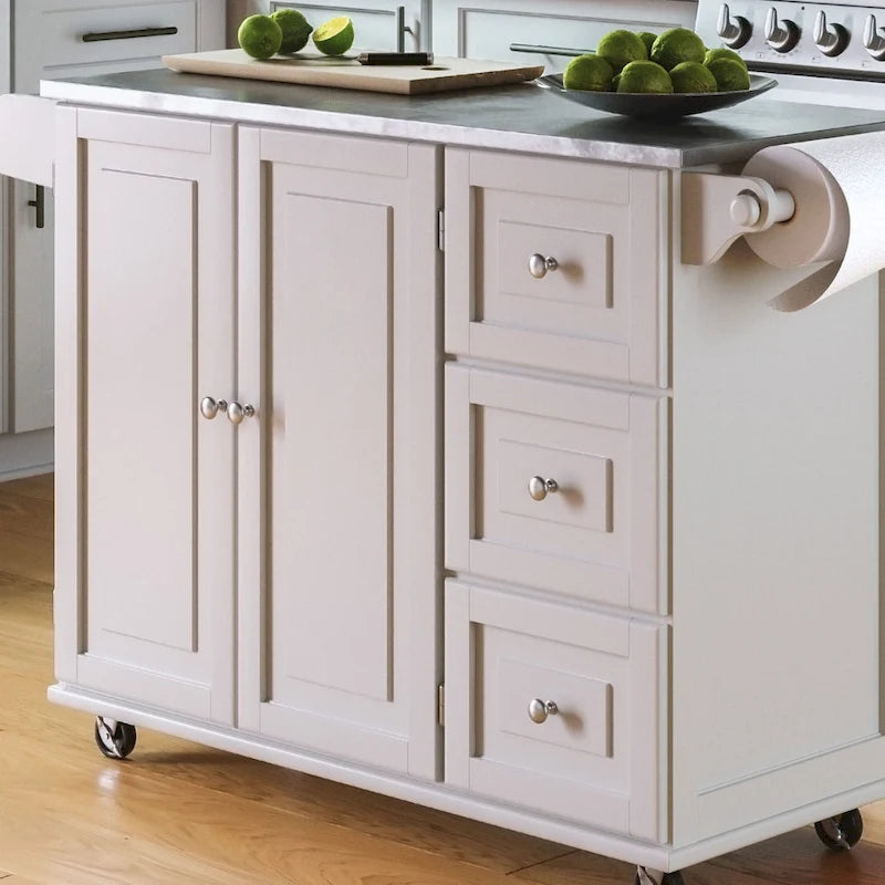 Dolly Madison Küchenwagen mit Edelstahlplatte von Homestyles