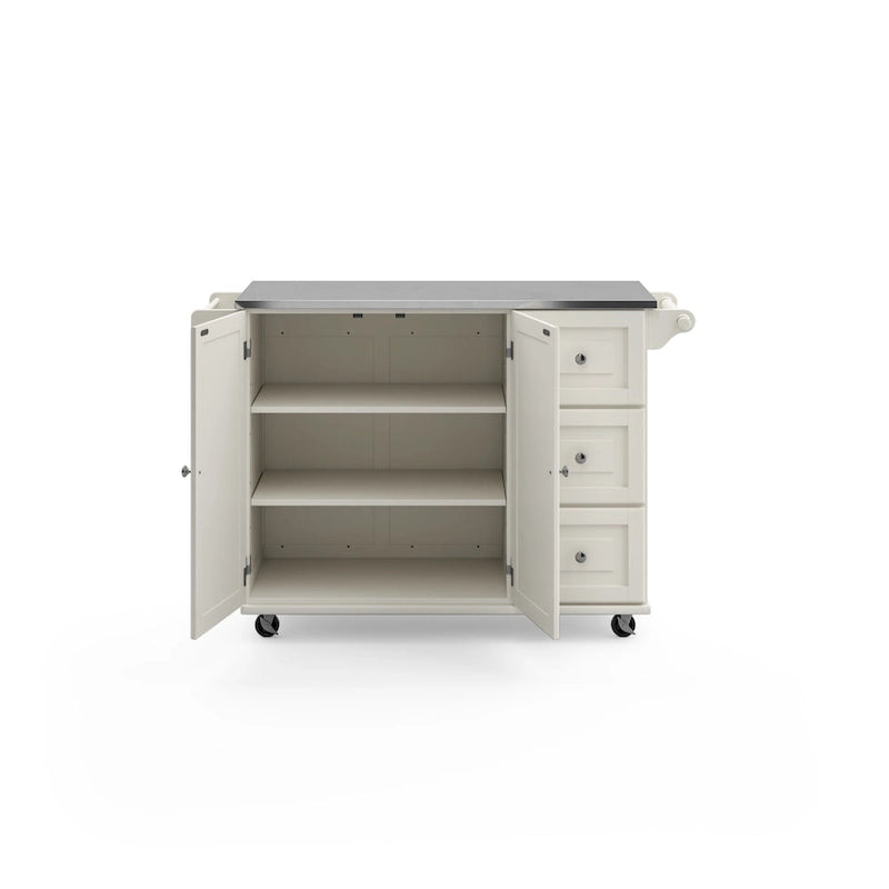 Dolly Madison Küchenwagen mit Edelstahlplatte von Homestyles