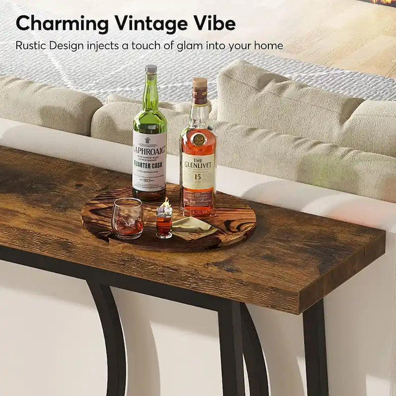 Bankconsole van 70.9 inch met opbergruimte voor entree, hal en woonkamer, achter de bank