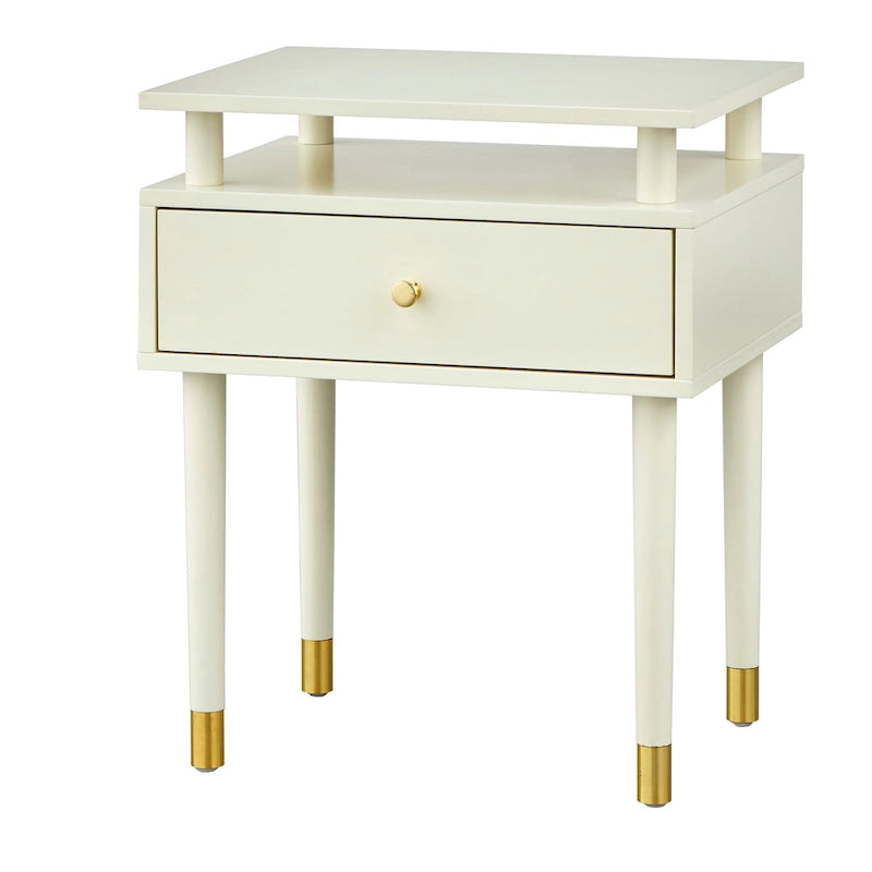 Simple Living Margo Beistelltisch im Mid-Century-Stil mit einer Schublade
