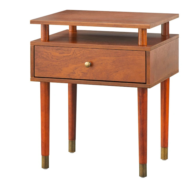 Simple Living Margo Beistelltisch im Mid-Century-Stil mit einer Schublade