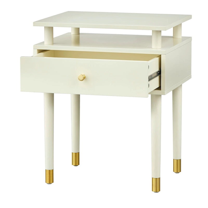 Simple Living Margo Beistelltisch im Mid-Century-Stil mit einer Schublade