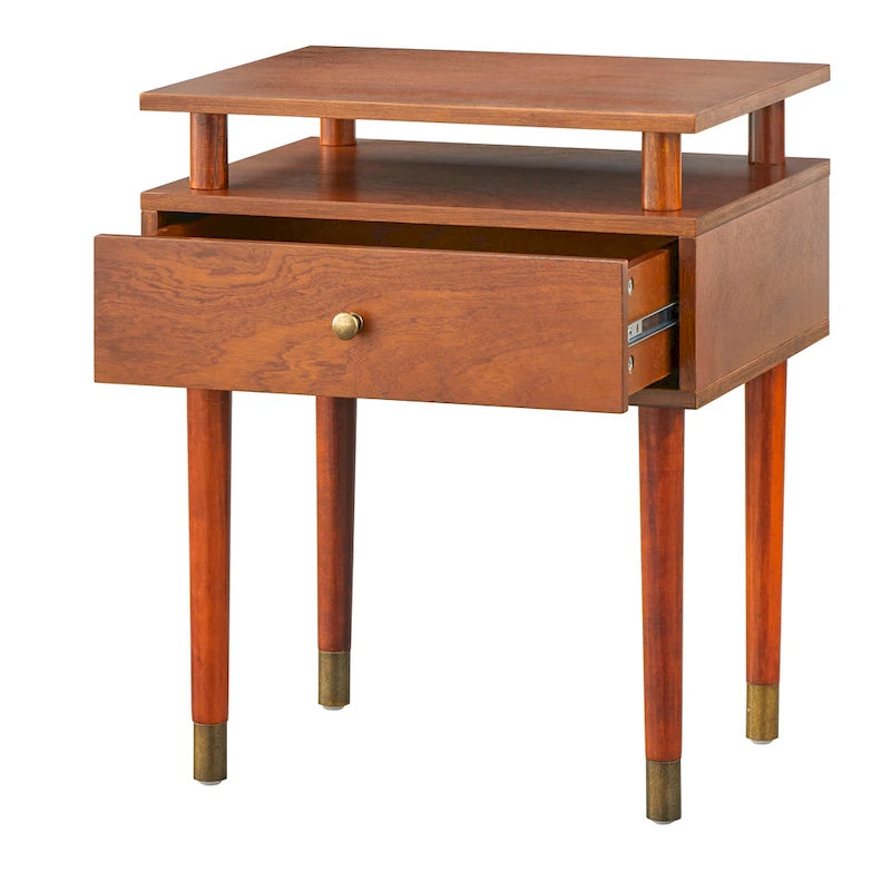 Simple Living Margo Beistelltisch im Mid-Century-Stil mit einer Schublade