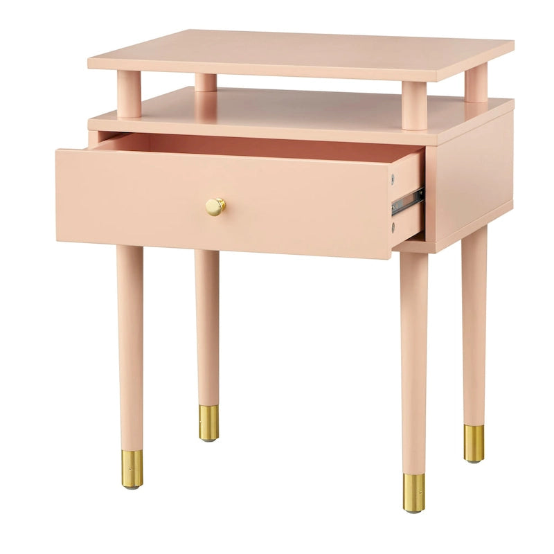Simple Living Margo Beistelltisch im Mid-Century-Stil mit einer Schublade