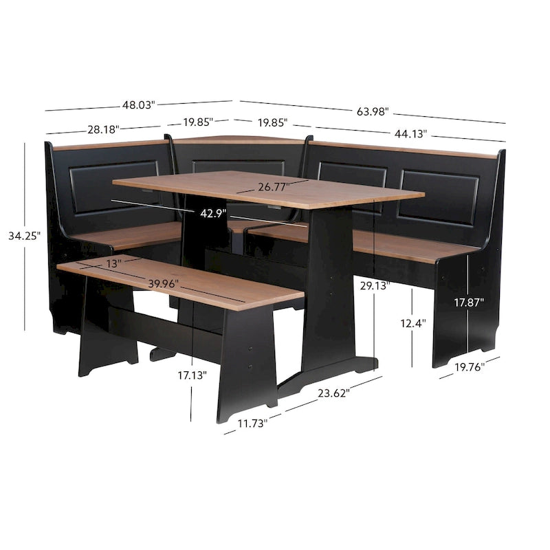 Set da pranzo per angolo colazione in legno Middlecreek