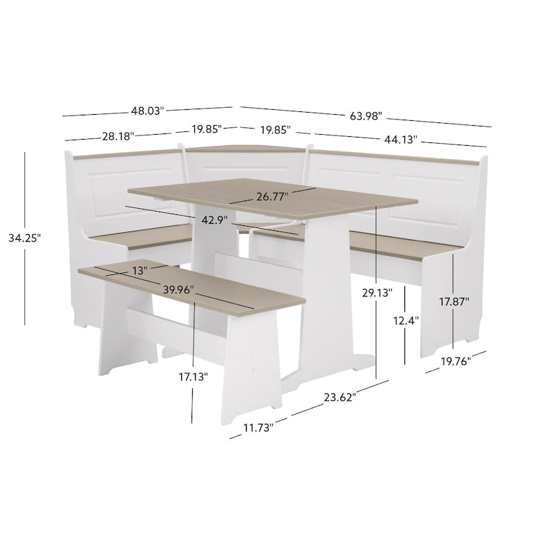 Set da pranzo per angolo colazione in legno Middlecreek