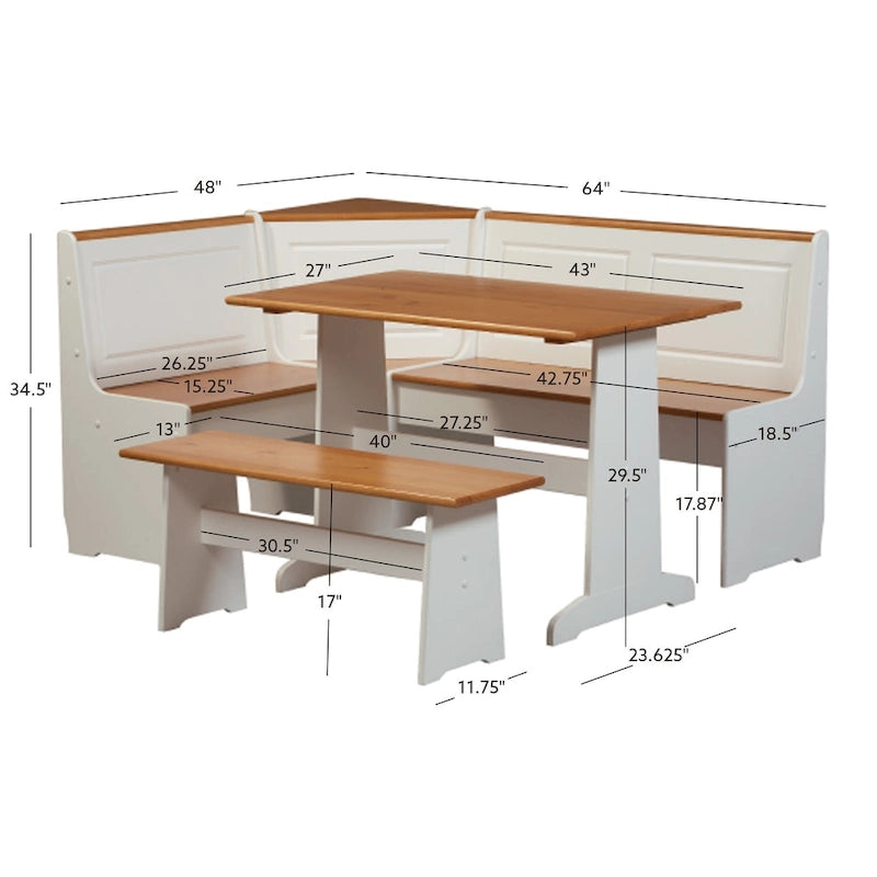 Set da pranzo per angolo colazione in legno Middlecreek