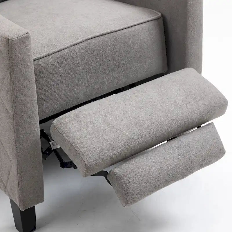 AVAWING Set aus 2 Relaxsesseln mit Rücklehnfunktion, Leinen-Sessel mit hoher Rückenlehne und Seitenflügeln