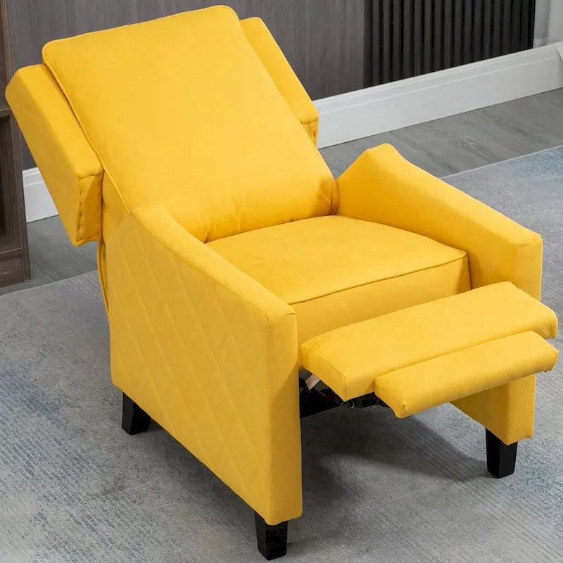 AVAWING Set aus 2 Relaxsesseln mit Rücklehnfunktion, Leinen-Sessel mit hoher Rückenlehne und Seitenflügeln