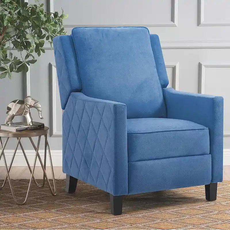 AVAWING Set aus 2 Relaxsesseln mit Rücklehnfunktion, Leinen-Sessel mit hoher Rückenlehne und Seitenflügeln
