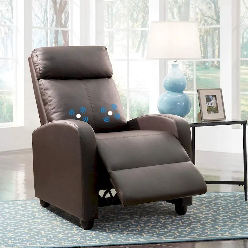 Homall relaxfauteuil voor thuisbioscoop van PU-imitatieleer met gewatteerde zitting