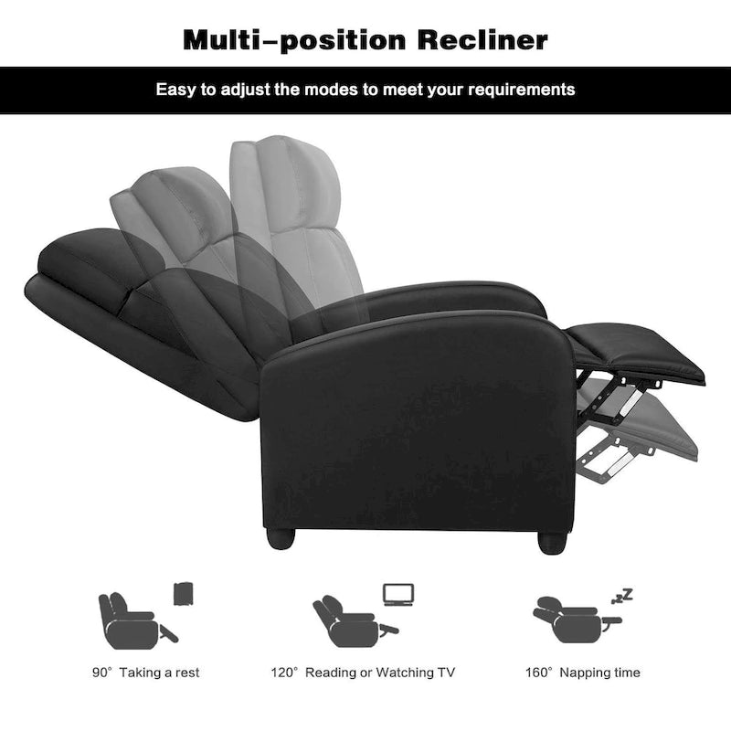Homall relaxfauteuil voor thuisbioscoop van PU-imitatieleer met gewatteerde zitting