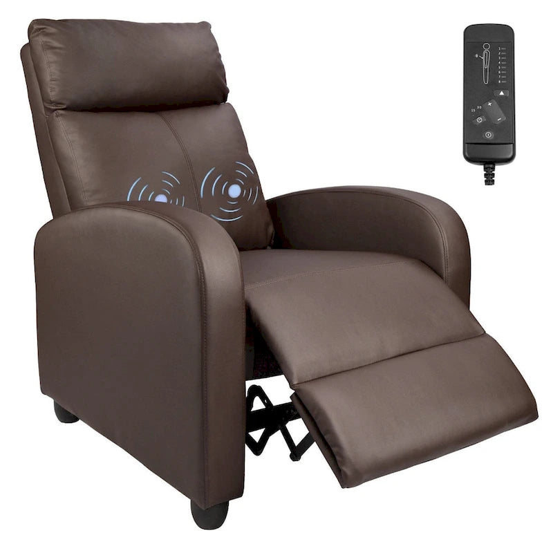 Homall relaxfauteuil voor thuisbioscoop van PU-imitatieleer met gewatteerde zitting