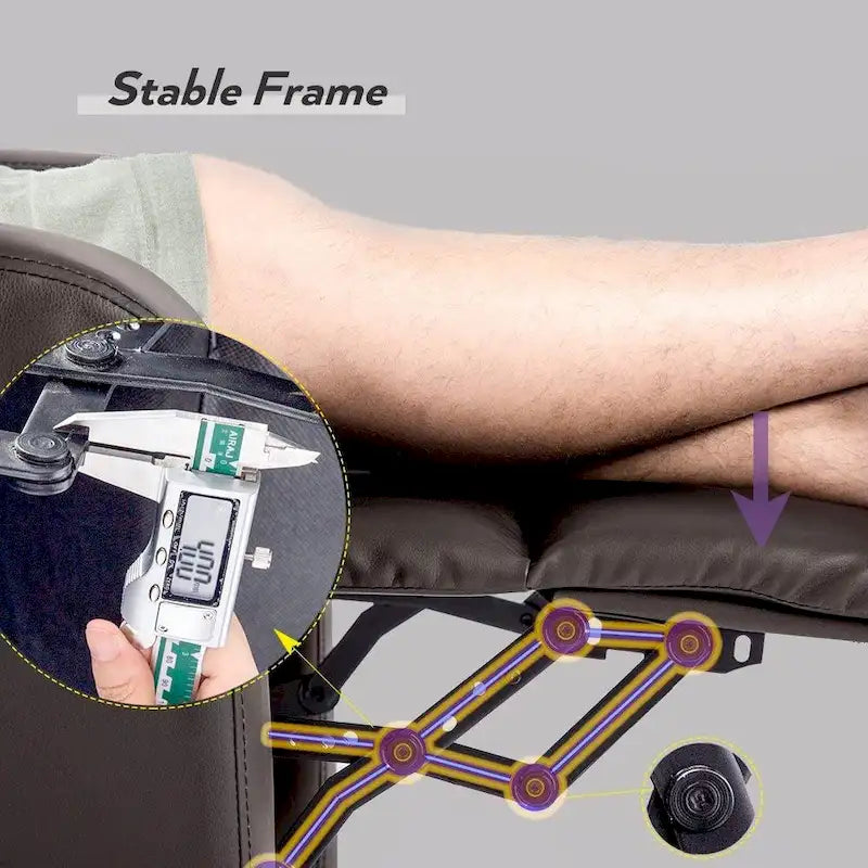 Homall relaxfauteuil voor thuisbioscoop van PU-imitatieleer met gewatteerde zitting