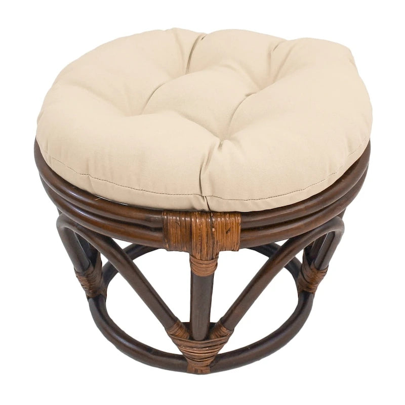Bali 18-Zoll-Fußhocker mit Twill-Kissen