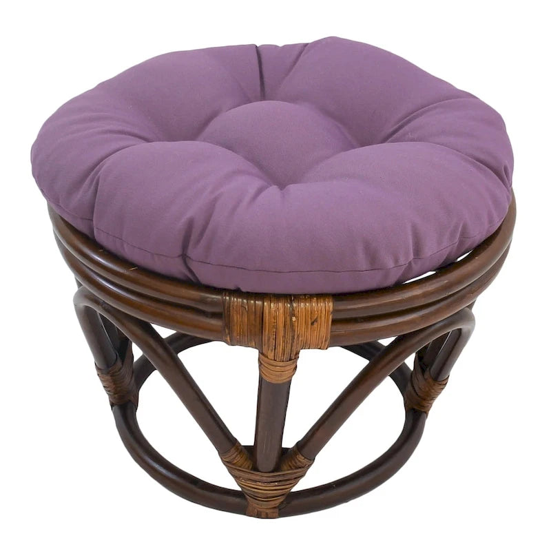 Bali 18-Zoll-Fußhocker mit Twill-Kissen