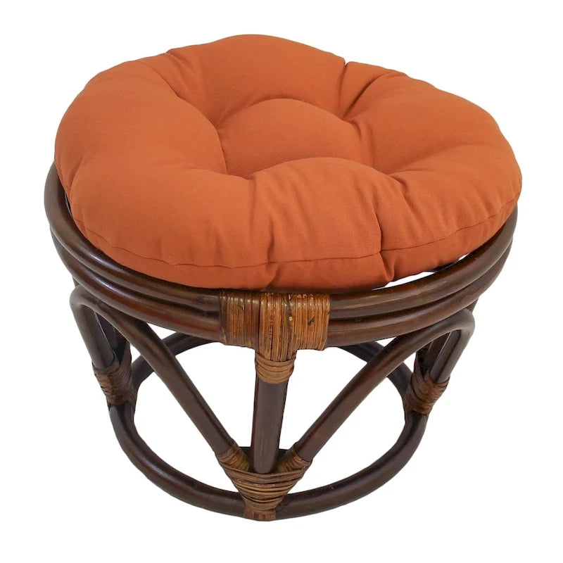 Bali 18-Zoll-Fußhocker mit Twill-Kissen