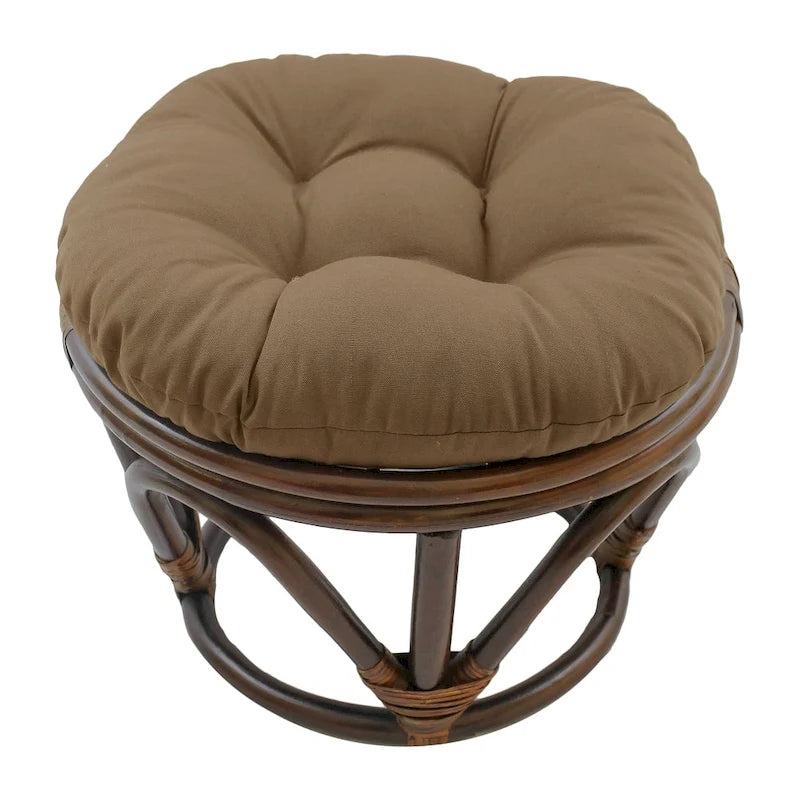 Bali 18-Zoll-Fußhocker mit Twill-Kissen