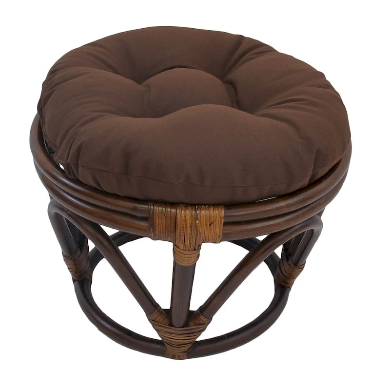 Bali 18-Zoll-Fußhocker mit Twill-Kissen