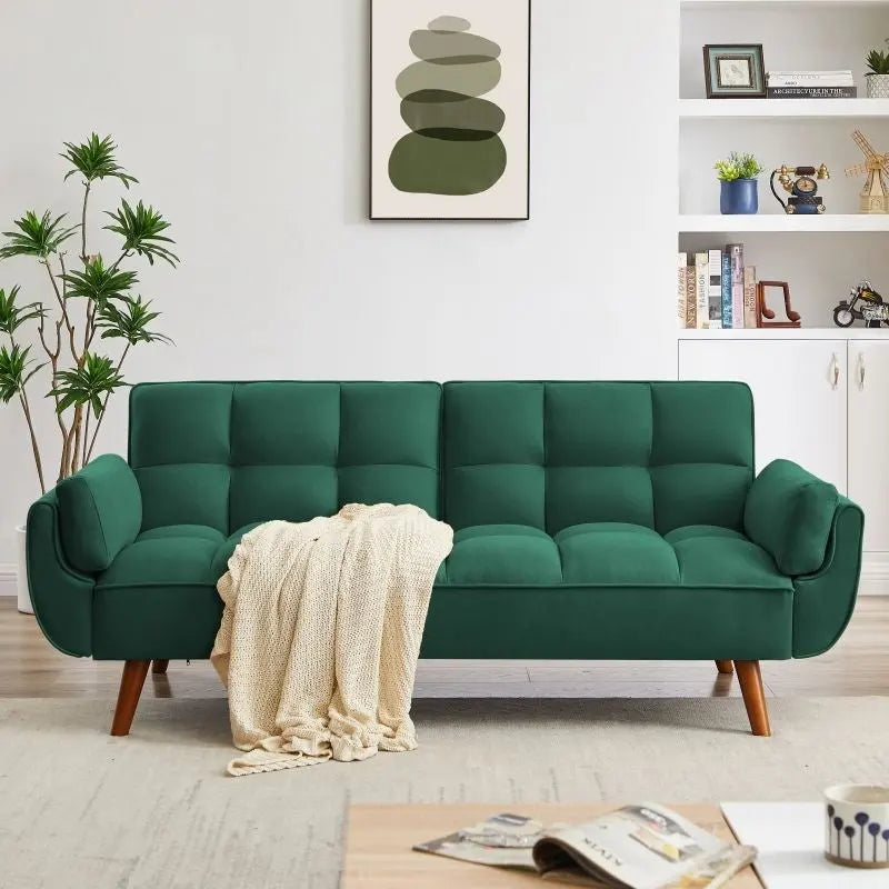 75.39 slaapbank, omvormbare bank met kussens, inklapbare loveseat voor de woonkamer