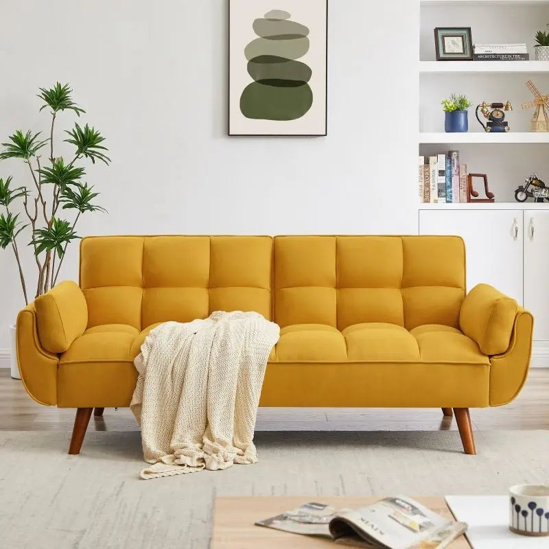 75.39 slaapbank, omvormbare bank met kussens, inklapbare loveseat voor de woonkamer