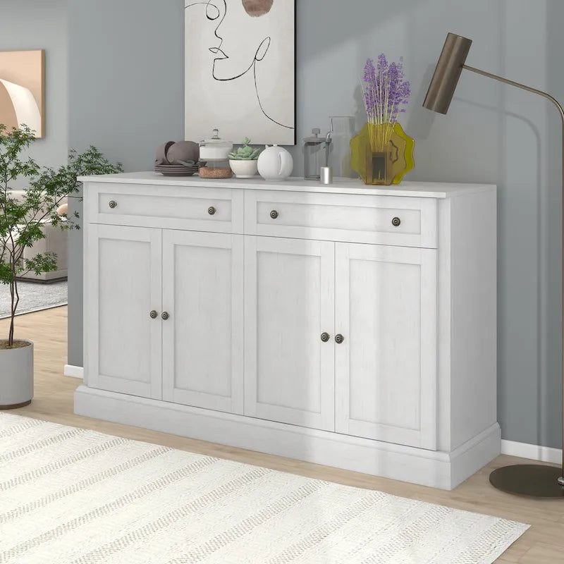 Kitchen Sideboard Storage Buffet Cabinet with 2 Drawers and 4 Doors