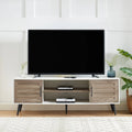Stojak pod telewizor w stylu mid-century modern do telewizorów o przekątnej do 70 cali, centrum rozrywki, konsola multimedialna – 20.5 H x 59 W x 15.5 D