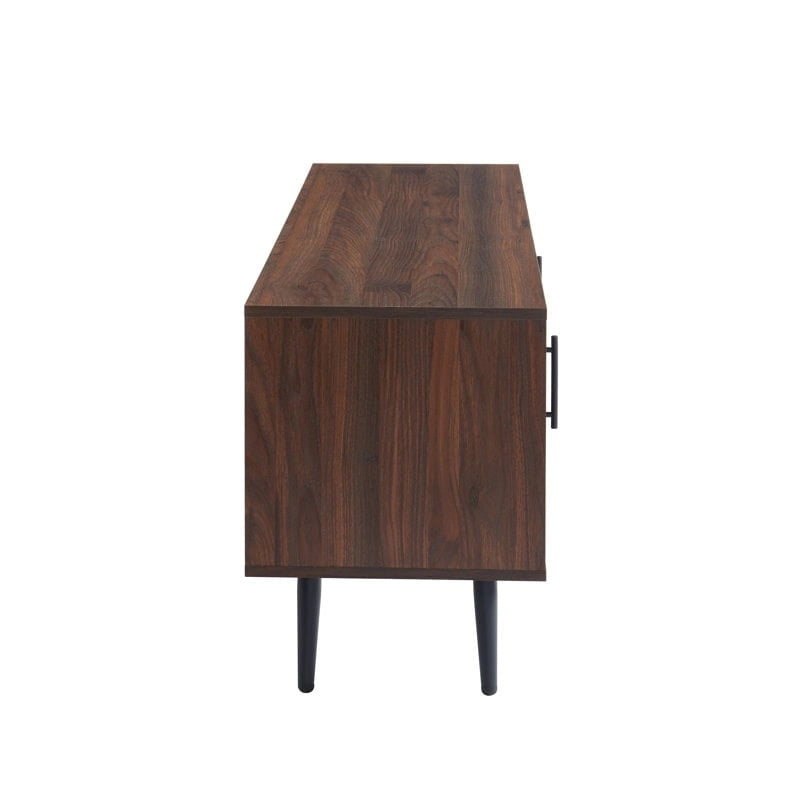 Stojak pod telewizor w stylu mid-century modern do telewizorów o przekątnej do 70 cali, centrum rozrywki, konsola multimedialna – 20.5 H x 59 W x 15.5 D