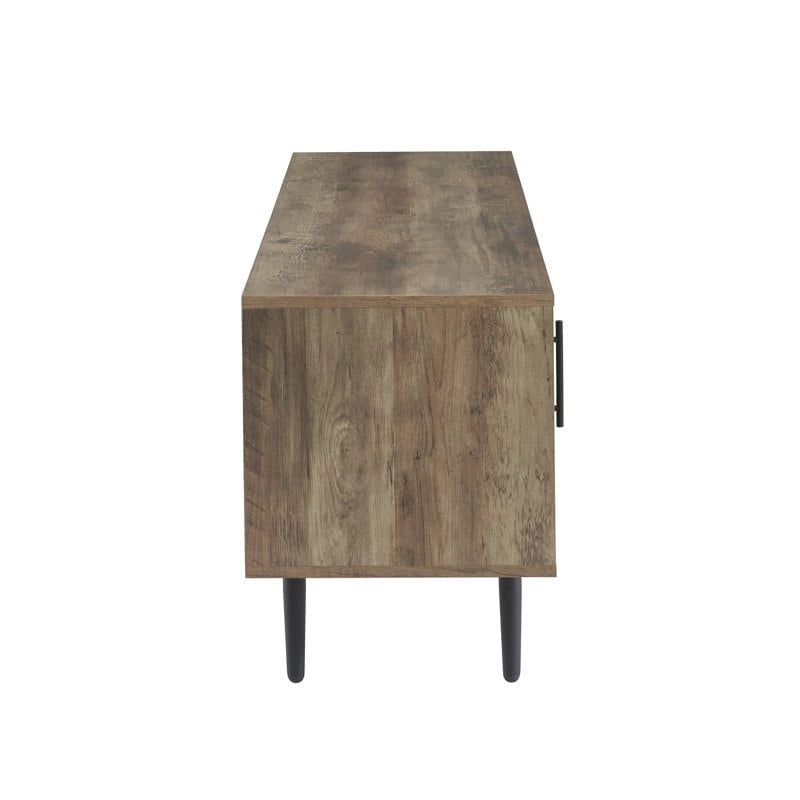 Stojak pod telewizor w stylu mid-century modern do telewizorów o przekątnej do 70 cali, centrum rozrywki, konsola multimedialna – 20.5 H x 59 W x 15.5 D