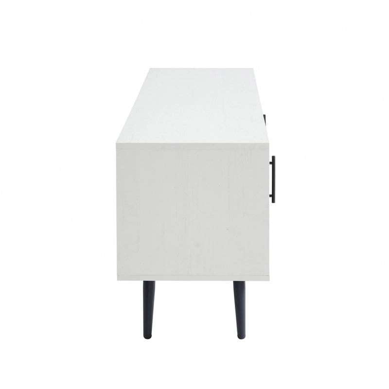Stojak pod telewizor w stylu mid-century modern do telewizorów o przekątnej do 70 cali, centrum rozrywki, konsola multimedialna – 20.5 H x 59 W x 15.5 D