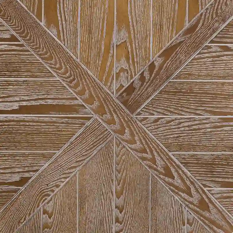 Table basse ronde industrielle rustique en bois Kenya de SEI Furniture avec étagère