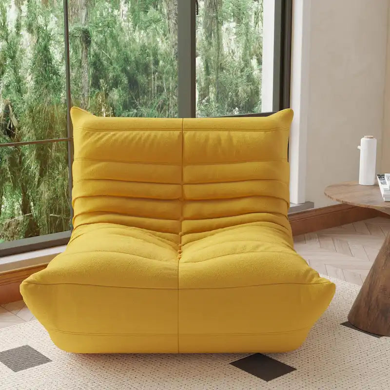 Fireside-Sessel, einzelner Sofasessel aus Teddy-Stoff, Sitzsack