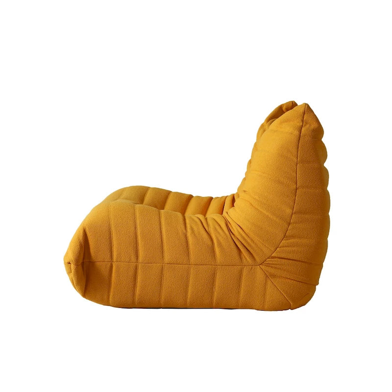 Fireside-Sessel, einzelner Sofasessel aus Teddy-Stoff, Sitzsack