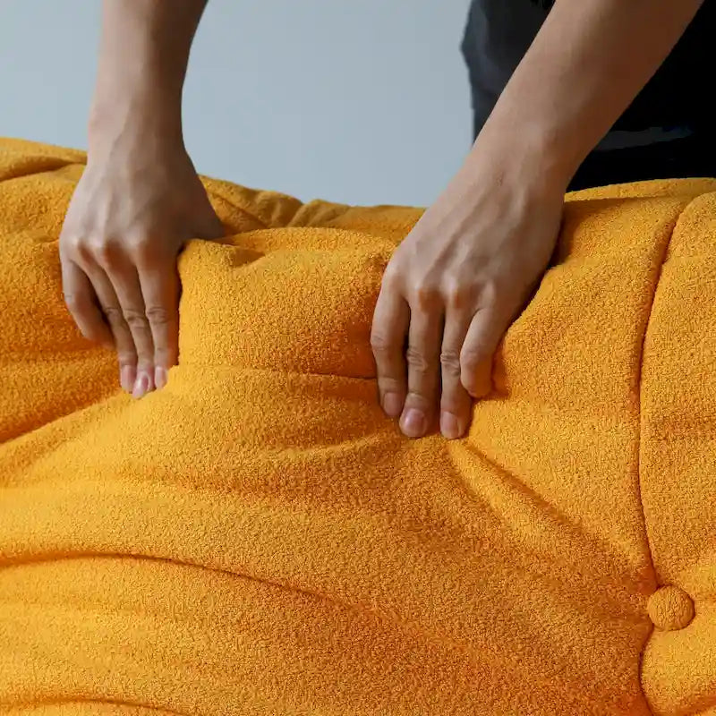 Fireside-Sessel, einzelner Sofasessel aus Teddy-Stoff, Sitzsack