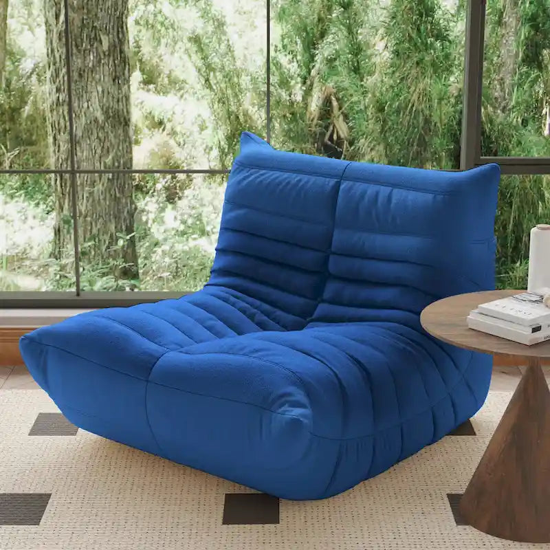 Fireside-Sessel, einzelner Sofasessel aus Teddy-Stoff, Sitzsack