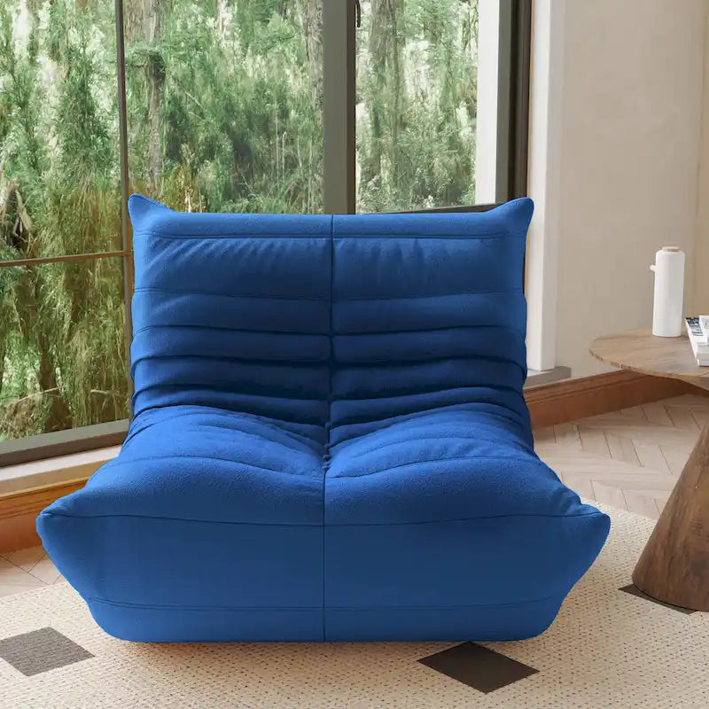 Fireside-Sessel, einzelner Sofasessel aus Teddy-Stoff, Sitzsack