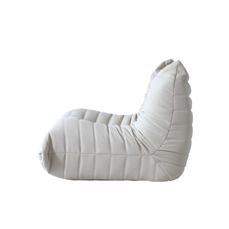 Fireside-Sessel, einzelner Sofasessel aus Teddy-Stoff, Sitzsack